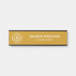Interchangeable Mustard Custom Business Logo  Door Sign