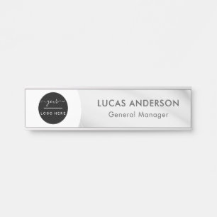 Interchangeable Office Door Silver/Name Plate with Sign