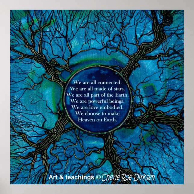 Interconnected Tree of Life Quote Poster (Front)