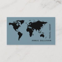 Intercontinental Travel Agent worldmap blue