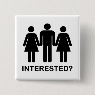 Interested? 15 Cm Square Badge