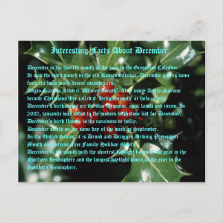 Interesting Facts About December Postcard