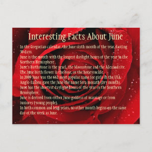 Interesting Facts About June Postcard