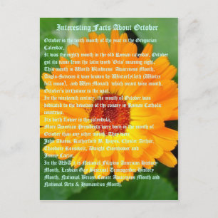 Interesting Facts About October Postcard