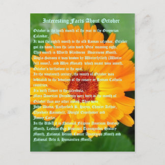 Interesting Facts About October Postcard