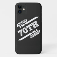 Interesting happy 70th birthday typography design