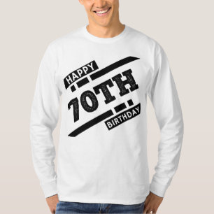 Interesting happy 70th birthday typography design T-Shirt