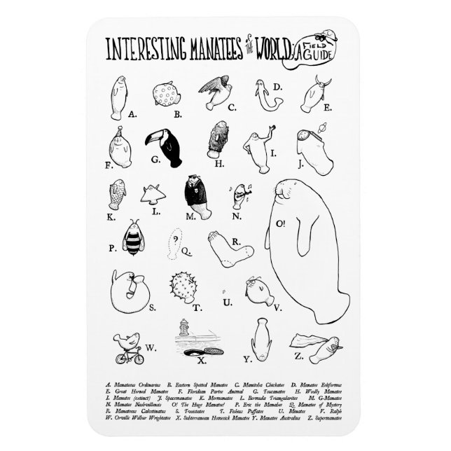 Interesting Manatees magnet (Vertical)
