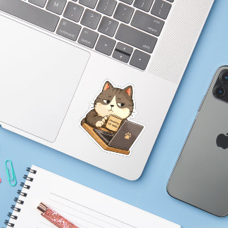 Interesting Not Really Cat Sticker