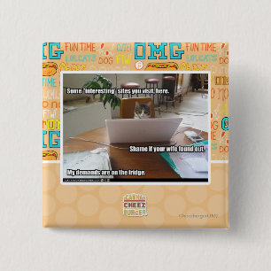 Interesting sites 15 cm square badge