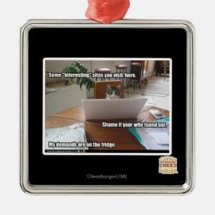 Interesting sites metal ornament