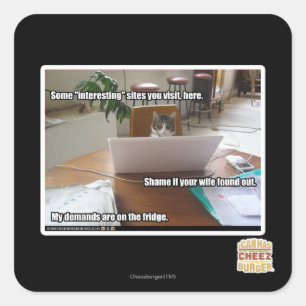 Interesting sites square sticker