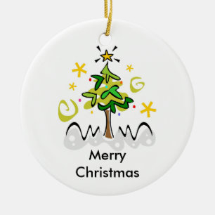 Interfaith Christmas and Hanukkah Ceramic Tree Decoration