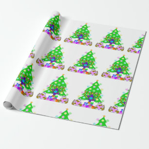 Interfaith Family Christmas and Hanukkah Together Wrapping Paper