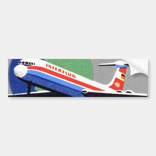 INTERFLUG - National Airline of DDR, East Germany Bumper Sticker (Front)