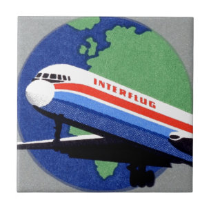 INTERFLUG - National Airline of DDR, East Germany Ceramic Tile