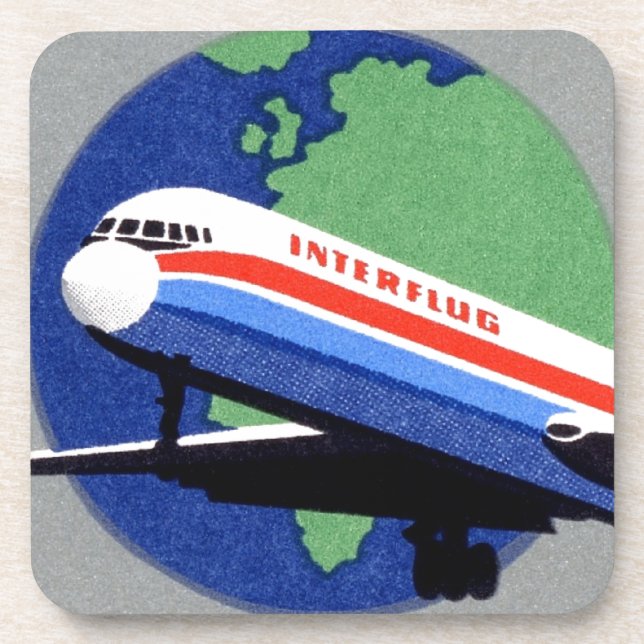 INTERFLUG - National Airline of DDR, East Germany Coaster (Front)