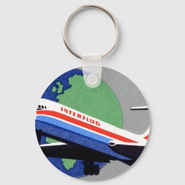 INTERFLUG - National Airline of DDR, East Germany Key Ring (Front)