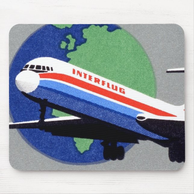 INTERFLUG - National Airline of DDR, East Germany Mouse Pad (Front)