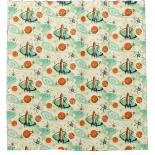 Intergalactic Abstract ©studioxtine Shower Curtain