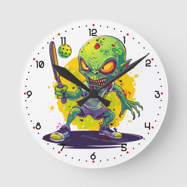 Intergalactic Pickleball  Round Clock (Front)