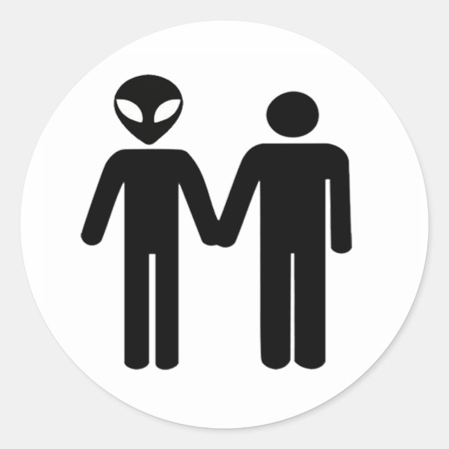 intergalactic unity classic round sticker (Front)