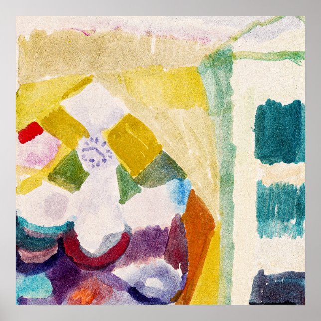 Interieur mit der Uhr ,Famous Painting Poster (Front)