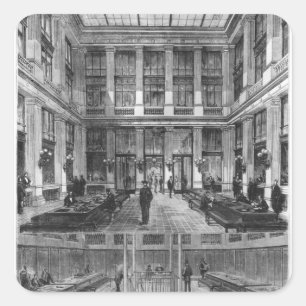 Interior and cross-section square sticker