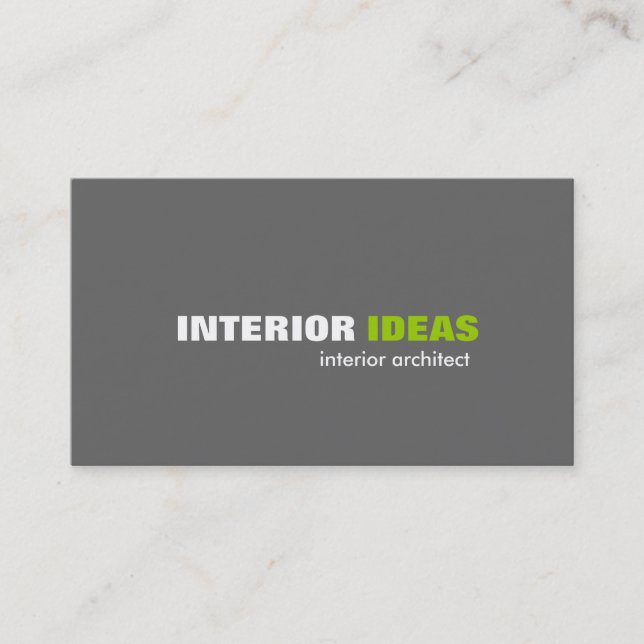 Interior Architect - Business Cards (Front)
