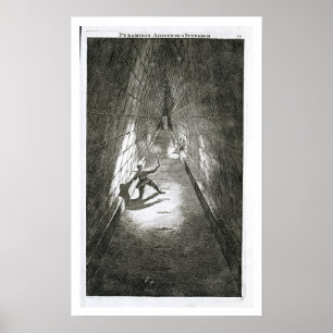 Interior Ascent of a Pyramid, c.1780 (engraving) Poster
