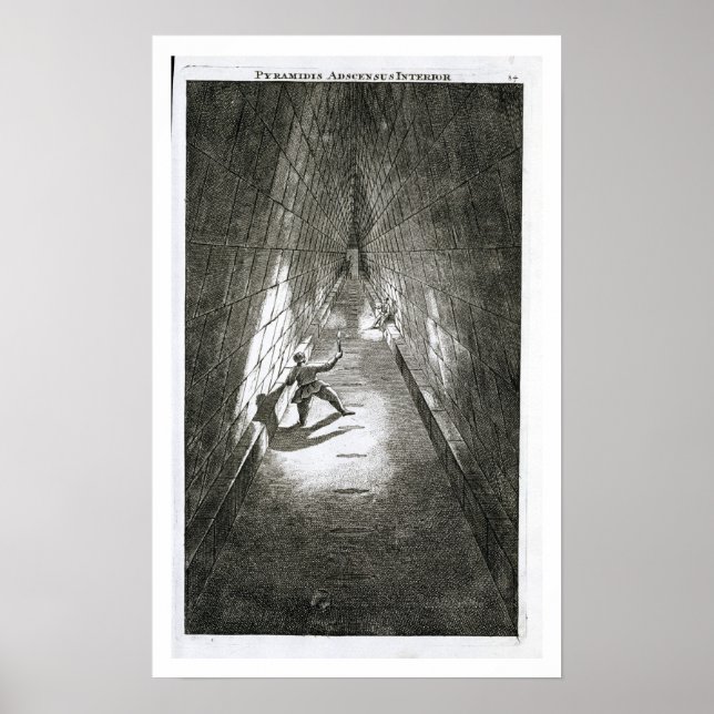 Interior Ascent of a Pyramid, c.1780 (engraving) Poster (Front)