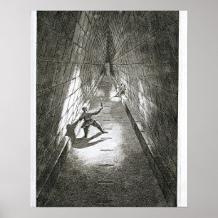 Interior Ascent of a Pyramid, c.1780 (engraving) Poster