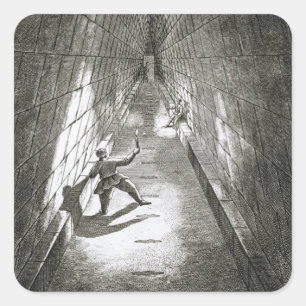 Interior Ascent of a Pyramid, c.1780 (engraving) Square Sticker