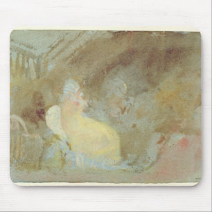 Interior at Petworth with seated figure, 1830 Mouse Pad