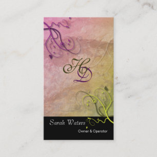 Interior Decorating Elegant Vines Business Card