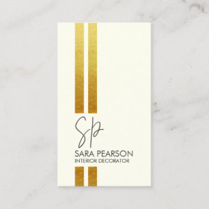 Interior Decorator Remodeling Monogram Business Card