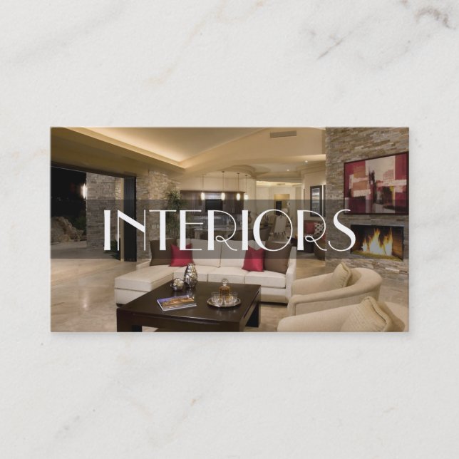 Interior design business card (Front)