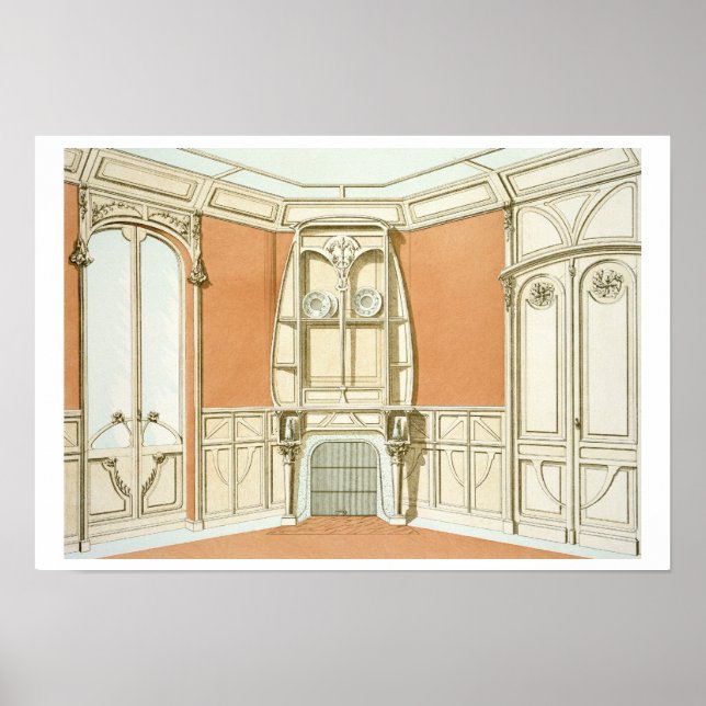 Interior design for a dining room, illustration fr poster (Front)