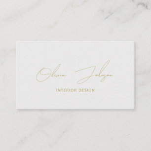 Interior Design Gold Silver Business Card