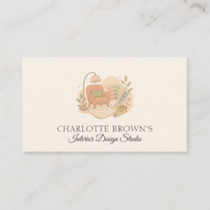 Interior Design Home Decor Residential Commercial  Business Card