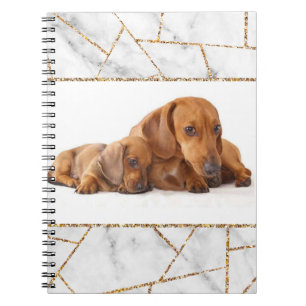 Interior Design Home Dog Glitter Marble Notebook