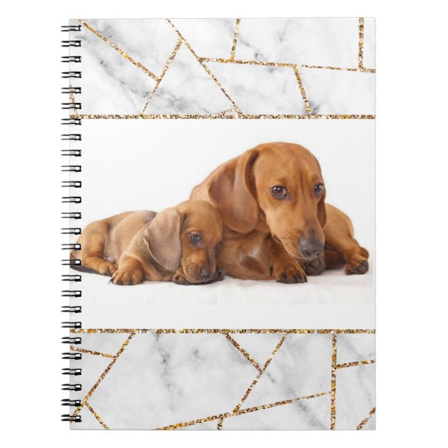 Interior Design Home Dog Glitter Marble Notebook (Front)