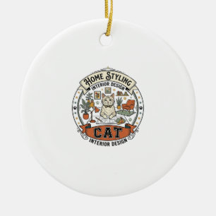 Interior Design Home Styling Cat Interior Design H Ceramic Ornament