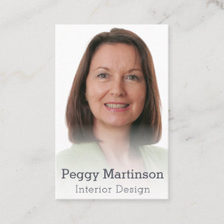 Interior Design Misty Photo Template Business Card