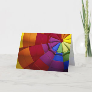 Interior design of inflated hot air balloon card