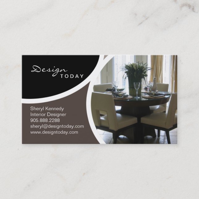 Interior Design Staging Modern Business Card (Front)