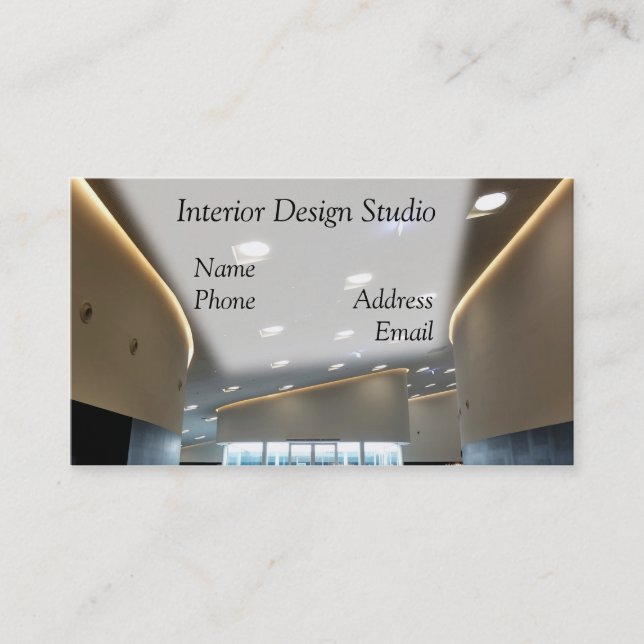 Interior Design Studio Business Card (Front)