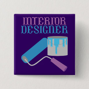 Interior Designer 15 Cm Square Badge