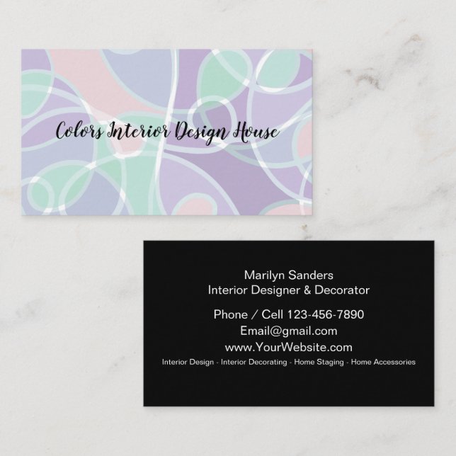 Interior Designer And Decorating Creative Business Card (Front/Back)