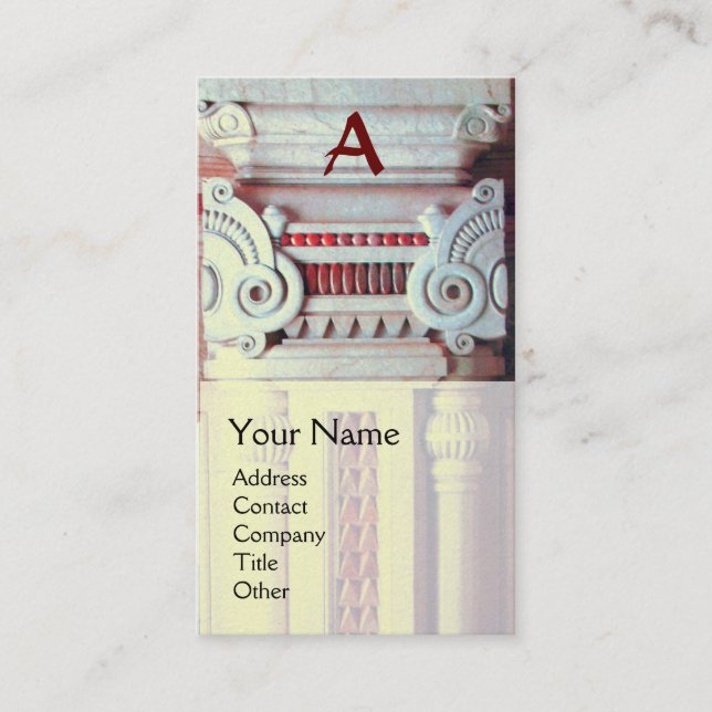 INTERIOR DESIGNER, ARCHITECTURE Monogram,gold Business Card (Front)